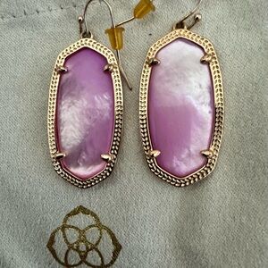 Elegant Gold and Pink Earrings